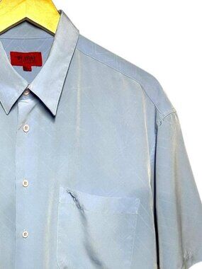 PLATINI Silky Short Sleeve Shirt Light Blue‎ – Size L